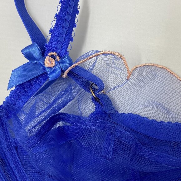 Agent Provocateur Lorna Blue Peach Bra NWT - Picture 10 of 14